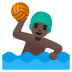 man playing water polo, dark skin tone